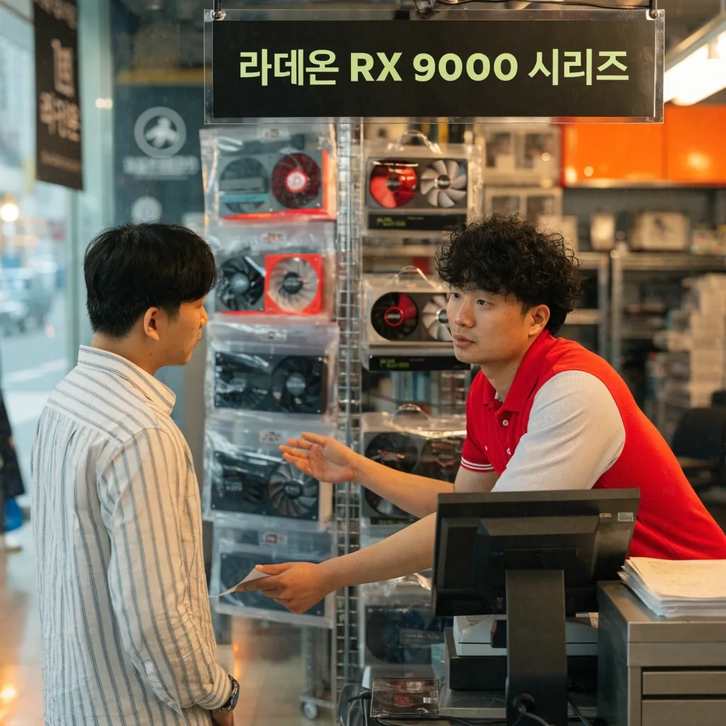 작업대에서 그래픽카드를 케이스에 장착하는 손